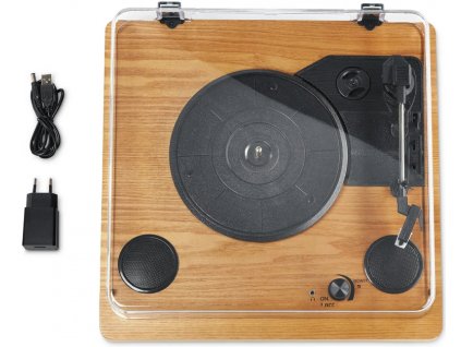 Gramofon Dual DTR 61 se zabudovanými reproduktory / 33, 45 a 78 ot./min. / dřevo/plast