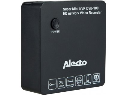 Síťový videorekordér Alecto DVB-100 Super Mini pro 4 kamery / Wi-Fi / černá