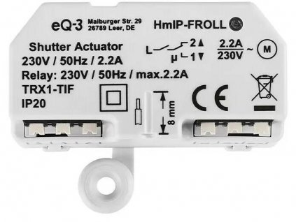 Roletový spínač Homematic IP HmIP-FROLL / bezdrátový / podomítkový / IP20 / 2,2 A / 230V/50Hz / bílá