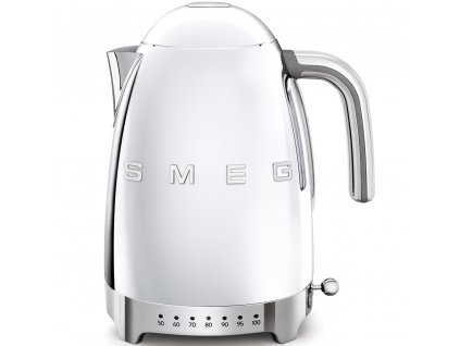 Rychlovarná konvice Smeg 50's style KLF04SSEU / regulace teploty / 1,7 l / 2400 W / nerezová ocel / chrom