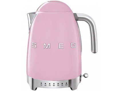 Rychlovarná konvice Smeg 50's style KLF04PKEU / regulace teploty / 1,7 l / 2400 W / pastelově růžová