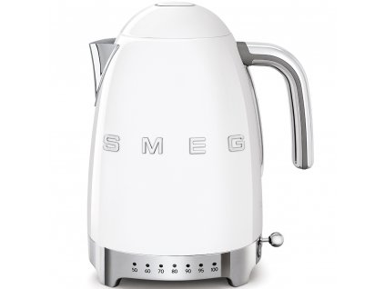 Rychlovarná konvice Smeg 50's style KLF04WHEU / regulace teploty / 1,7 l / 2400 W / lesklá bílá