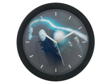 Kulaté nástěnné hodiny Mebus Harry Potter / Ø 25,5 cm / plast / mechanismus Sweep / černá