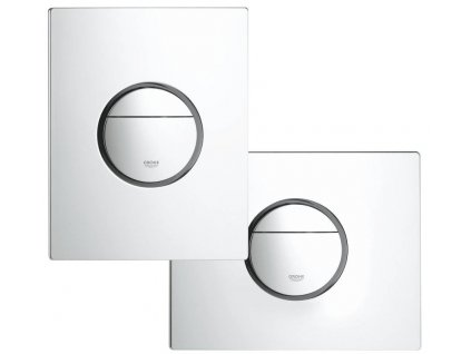 WC ovládací tlačíko pro 2-činné splachování Grohe Nova Cosmopolitan / 15,6 x 19,7 cm / start/stop / ABS / chrom