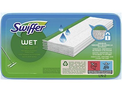 Čisticí vlhčené prachovky Swiffer Wet Refill / 24 ks / bílá
