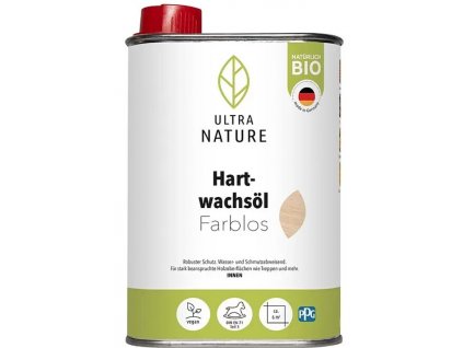 Tvrdý voskový olej Ultra Nature / 0,25 l / na dřevo / bezbarvý