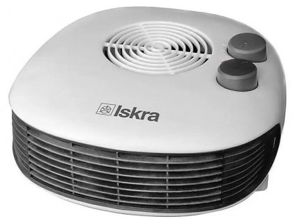 Teplovzdušný ventilátor Iskra FH08 / 2000 W / do 20 m² / plast / kov / bílá/černá