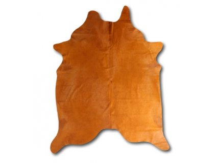 Dekorativní hovězí kůže Esbeco / 180 × 200 cm / 100% pravá kožešina / okrová