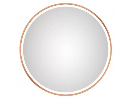 Kulaté zrcadlo s LED osvětlením DSK Desire / Ø 55 cm / 15 W / hliník / měděná