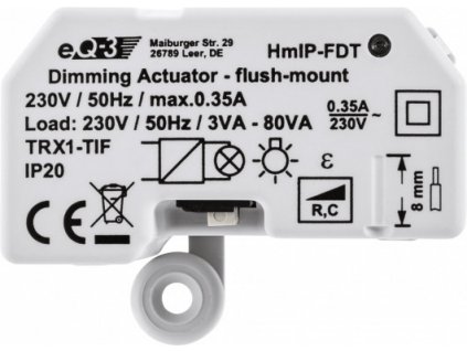 Bezdrátový spínač Homematic IP HmlP-FDT / IP20 / 0,4 W / pod omítku / bílá