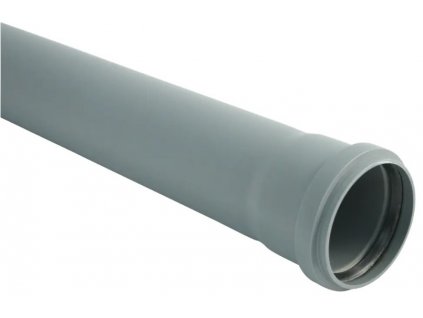 Odtokové HT potrubí s násuvným hrdlem / DN 90 / délka 50 cm / polypropylen / šedá