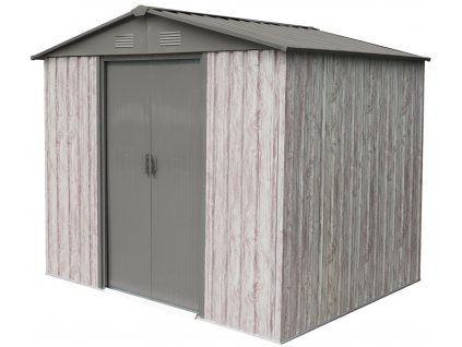Zahradní domek BestBerg ZDB-4SD / 4,1 m² / 236 x 174 x 206 cm / bílé dřevo/šedá