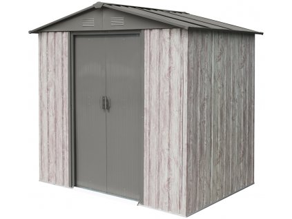 Zahradní domek BestBerg ZDB-2SD / 2,5 m² / 194 x 131 x 184 cm / bílé dřevo/šedá