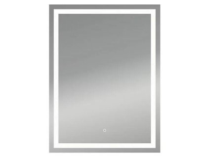 Nástěnné LED zrcadlo / 60 x 80 cm / 10,5 W / dotykový senzor / 1050 lm / neutrální bílá / sklo / stříbrná
