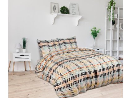 Povlečení Aydin z mikrovláken / 200x200 cm + 2x 60x70 cm / - károvaní