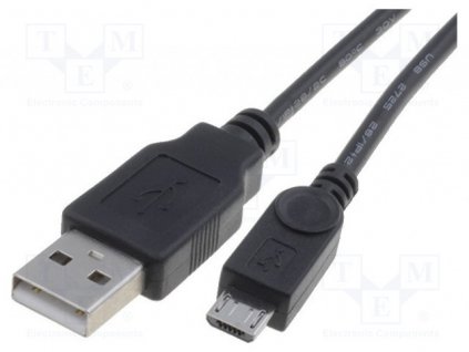 Goobay 46800 USB 2.0, USB A vidlice, USB B micro vidlice, 1m, černý