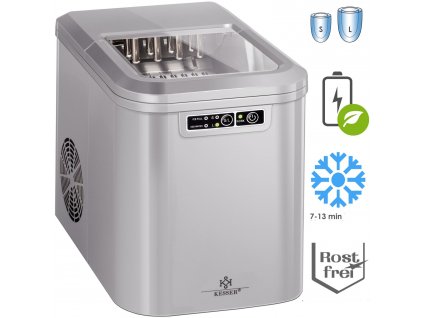 Kesser výrobník ledu / LED displej / stříbrný / až 15 kg / 24h