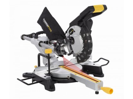 Pila PowerPlus POWX07560S / Pokosová pila s potahem a oboustranným náklonem 1 500W / 210mm