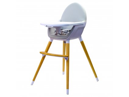 Vysoká dřevěná židle Kinderline WHC-701.1 - Šedá