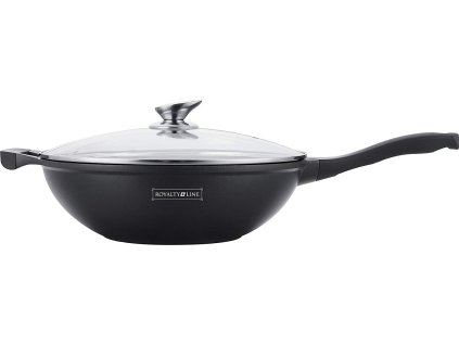 Wok mramorová pánev s poklicí Royalty Line RL-BW30M o průměru 30cm