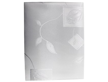 EmaHome - Ubrus s ochranou proti skvrnám 80x80 cm / bílý se vzorem