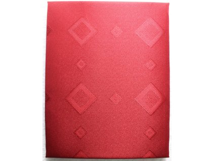 EmaHome - Ubrus s ochranou proti skvrnám 130x160 cm / tmavě červená se vzorem