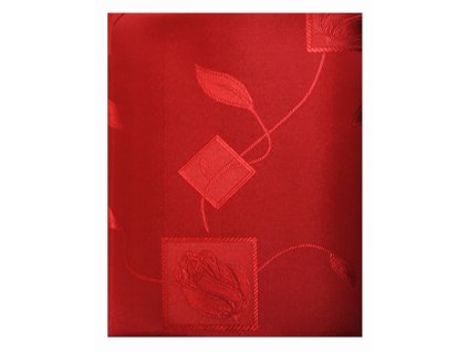 EmaHome - Ubrus s ochranou proti skvrnám 140x220 cm / tmavě červená se vzorem