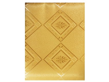 EmaHome - Ubrus oválný s ochranou proti skvrnám 140x180 cm / zlatá se vzorem kár