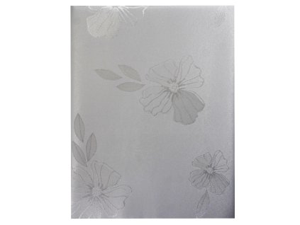 EmaHome - Ubrus oválný s ochranou proti skvrnám 140x180 cm / bílá se vzorem