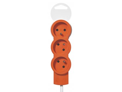 Legrand 50031 - Prodlužovací kabel / 16 A / 1,5 m / 3x2 P+T / 3 zásuvky / oranžový