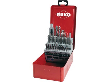 Sada ručních závitníků Ruko 245 003 / HSS / v průmyslové kazetě / M 3 - M 12 / 29 ks