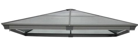 German Střecha pro pergolu Reo & Poly 3x3 m / šedá