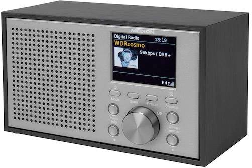 Rádio Medion P66099 DAB + FM Bluetooth / retro / stříbrná