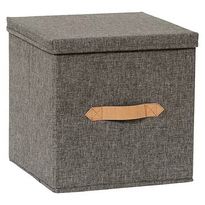 Úložný box s víkem Store It Premium / skládací / 30 x 30 x 30 cm / rukojeť / šedá