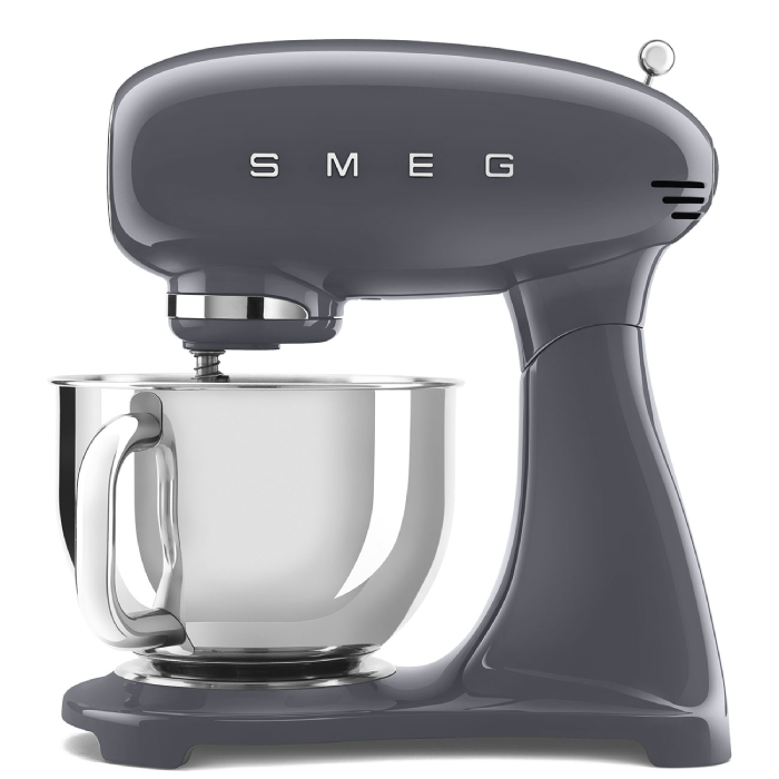 Kuchyňský robot Smeg 50's style SMF03GREU / 800 W / 4,8 l / šedá