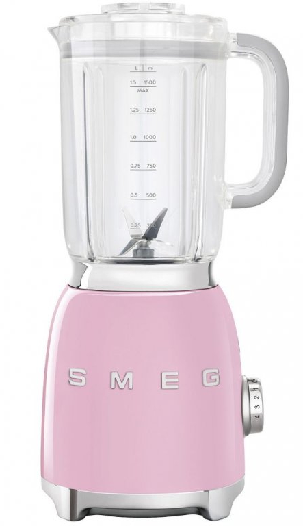 Stolní mixér Smeg 50's style BLF01PKEU / 800 W / 1,5 l / pastelově růžová