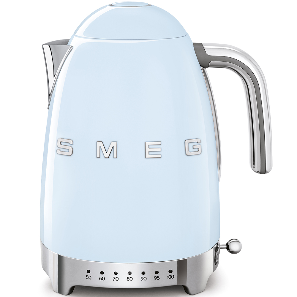 Rychlovarná konvice Smeg 50's style KLF04PBEU / regulace teploty / 1,7 l / 2400 W / pastelově modrá