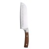 Nůž Santoku z nerezové oceli a bukového dřeva Bergner / 17,5 cm