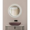 Kulaté zrcadlo s LED osvětlením DSK Design Desire / Ø 55 cm / 15 W / 220 V / IP24 / sklo / černá