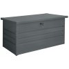 Kovový zahradní úložný box BestBerg ZBK-400A / 400 l / 132 x 62 x 62 cm / šedá