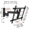 Nástěnný držák TV Vogel’s W53070 / 32"-55" / náklon od -10° až do 10° / nosnost 20 kg / černá