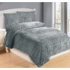 2-dílné ložní povlečení / mikroplyš / 70 x 90 cm / 140 x 200 cm / 100% polyester / 240 g/m² / motiv aztécký / světle šedá