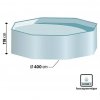 Nadzemní kulatý Bazén GRE Vanilla 2 / 400 x 119 cm / 8000 l / set s pískovou filtrací 4m3/h / obklad dřevo / hnědá