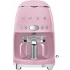 Kávovar na překapávanou kávu Smeg 50's style DCF02PKEU / 1050 W / 1,4 l / pastelově růžová