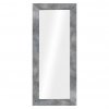 Zrcadlo v rámu / 60 x 148 cm / sklo / MDF / beton / šedá