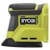 Aku vibrační bruska Ryobi RPS18-0 / 22000 k/min / BEZ AKUMULÁTORU A NABÍJEČKY / zelená/černá