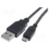 Goobay 46800 USB 2.0, USB A vidlice, USB B micro vidlice, 1m, černý