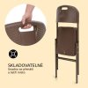 Blumfeldt Burgos seat, skládací židle, sada 2 kusů, HDPE, ocel, ratanový vzhled, hnědá