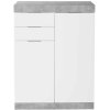 Luxusní komoda EmaHome - 80 x 107,5 x 35 cm bílá + beton