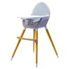 Vysoká dřevěná židle Kinderline WHC-701.1 - Šedá